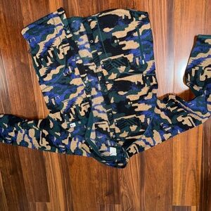 The North Face Camouflage Jacket - Blue, Black, Tan